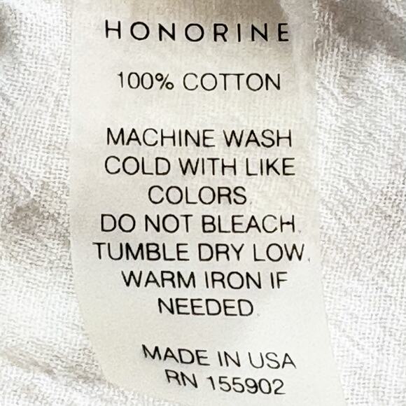 Honorine Cotton Leaf Print Hooded Macadamia White Beige Caftan Small - Picture 5 of 5